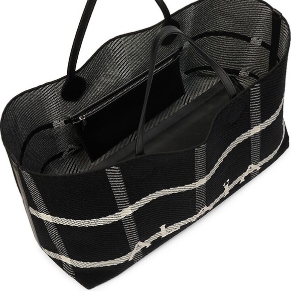 Alaïa Large Checked Logo Tote - Picture 3 of 9